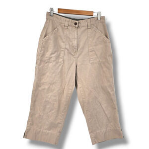 Vintage Bill Blass Jeans‎ Women's Cargo Capri Khaki Jeans Beige Size 10